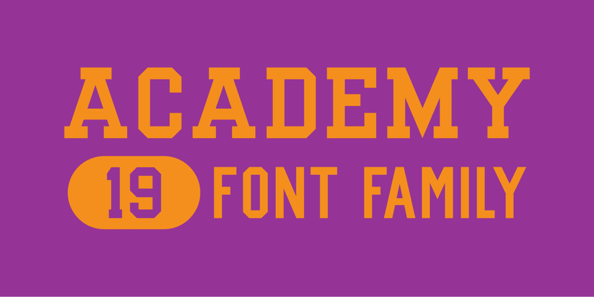 Academy Font Poster