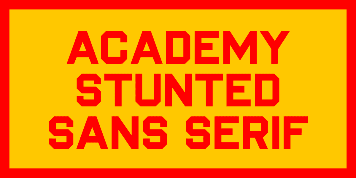 Academy Font Poster