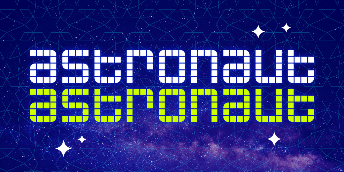Astronaut Font Poster