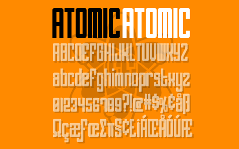 Atomic Font Poster
