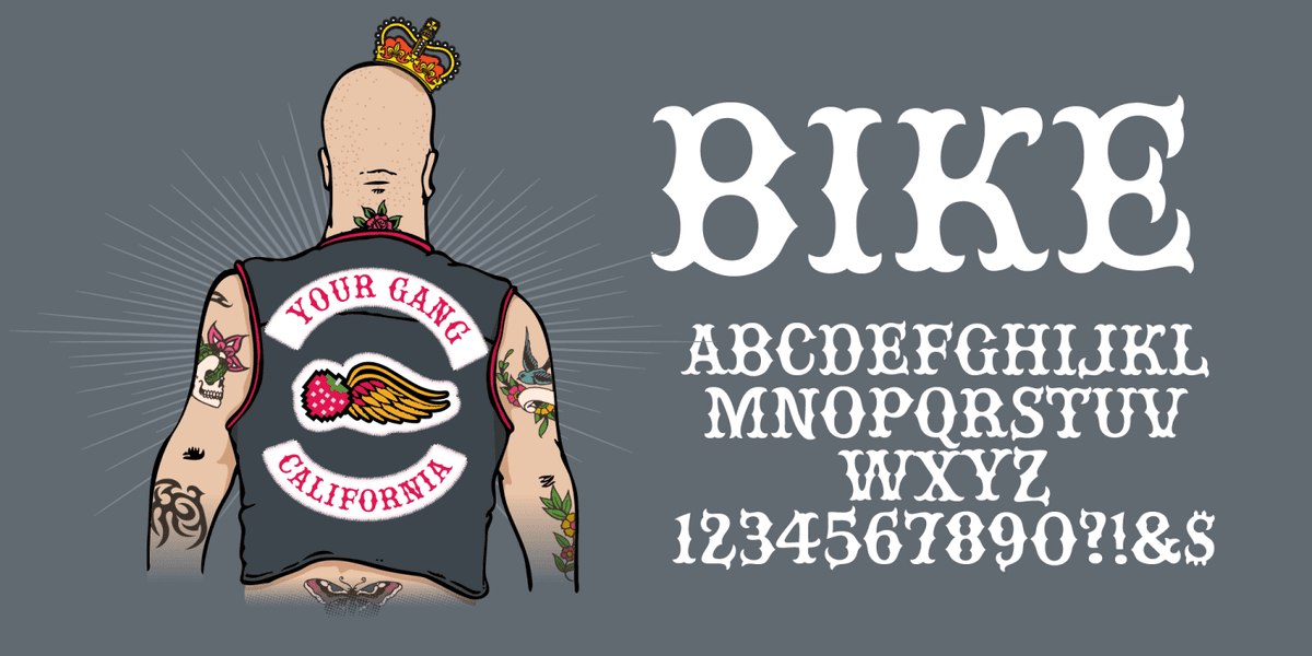 Bike Font Poster