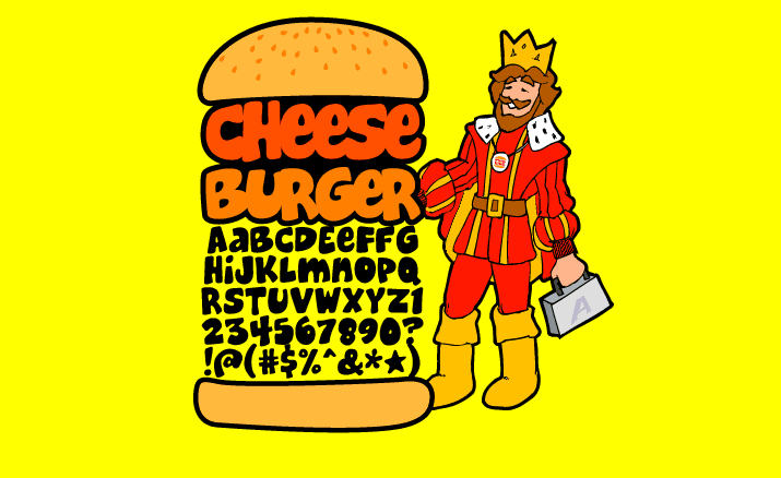 Cheeseburger Font Poster