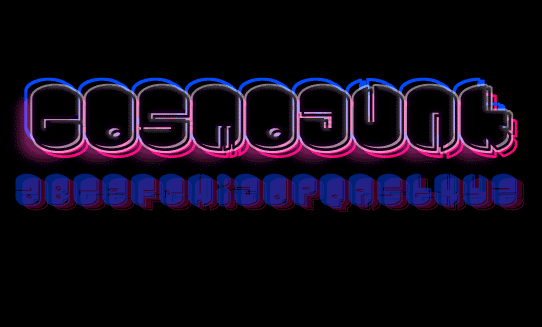 Cosmojunk Font Poster
