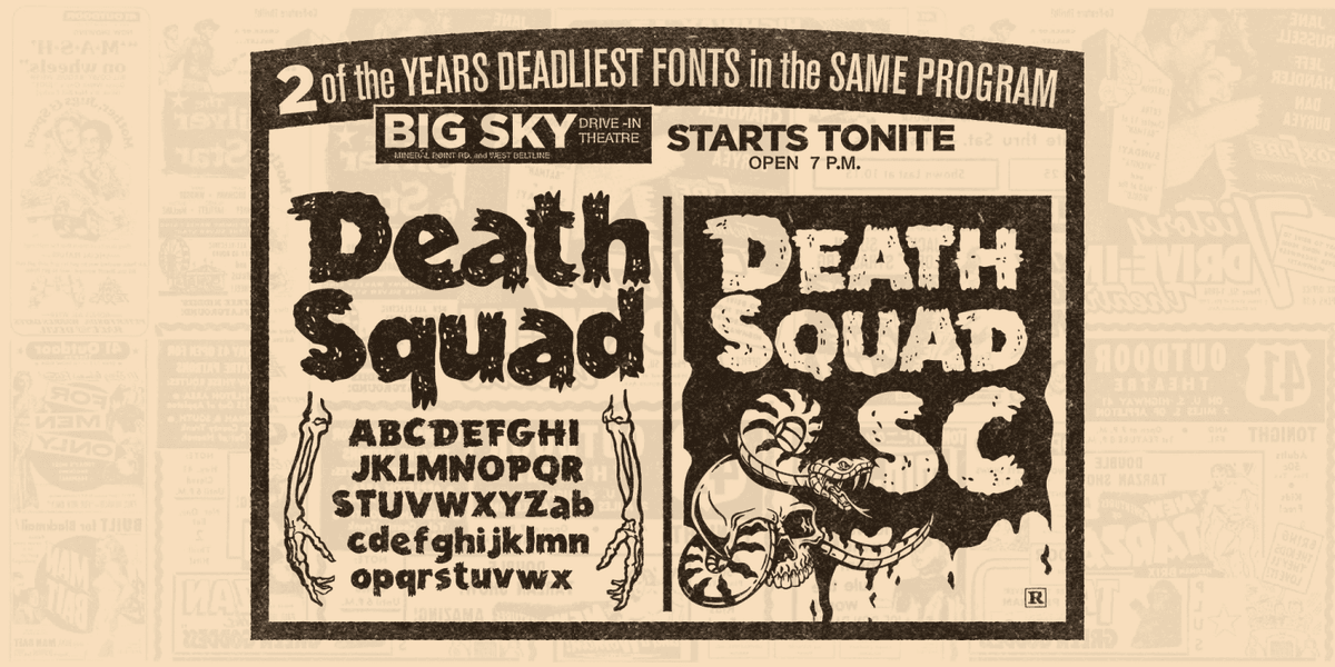 Death Squad Font Poster