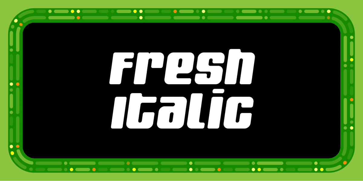 Fresh Font Poster