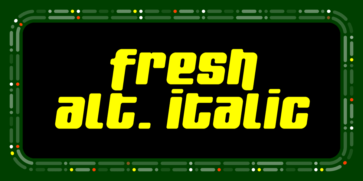 Fresh Font Poster
