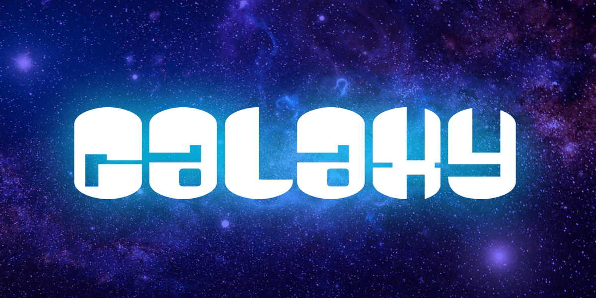 Galaxy Font Poster