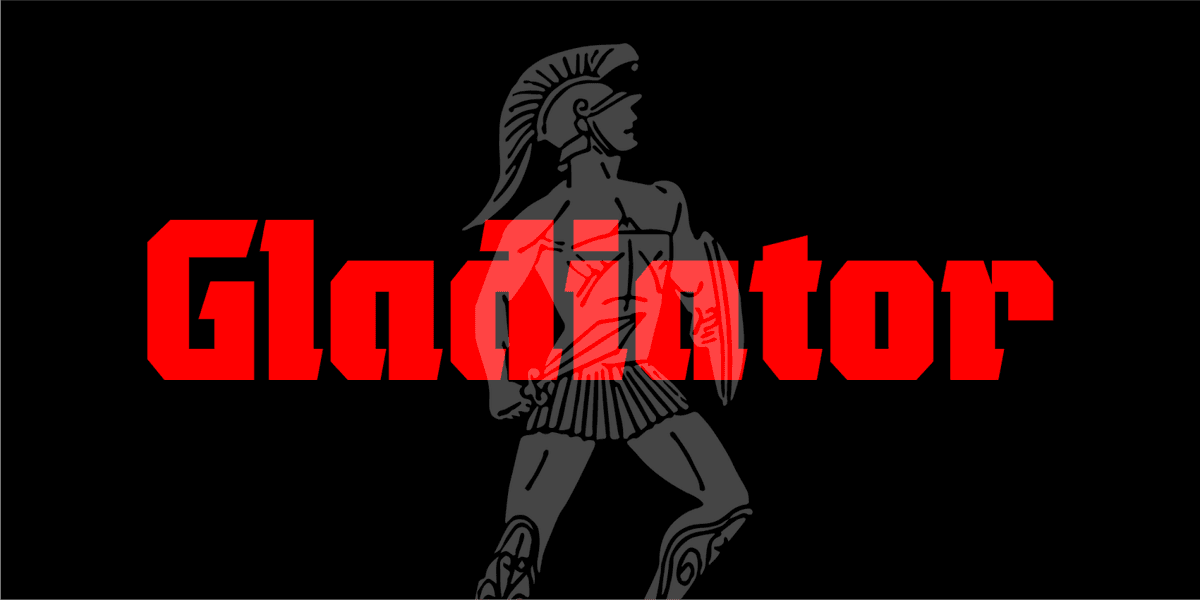 Gladiator Font Poster