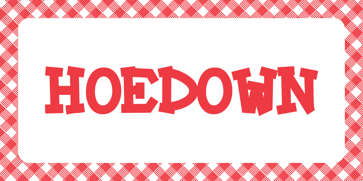 Hoedown Font Poster