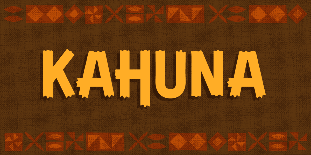 Kahuna Font Poster