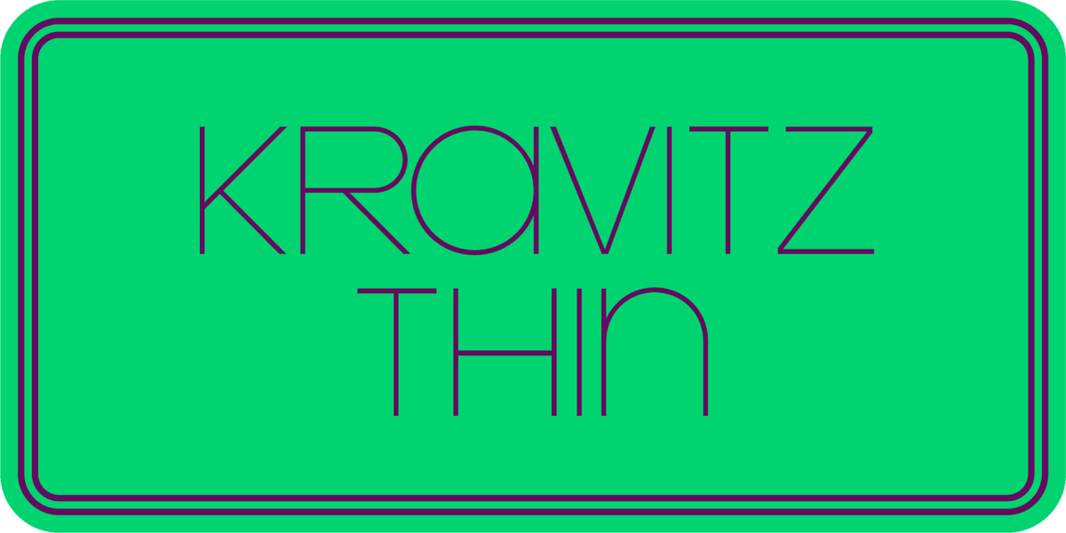 Kravitz Font Poster