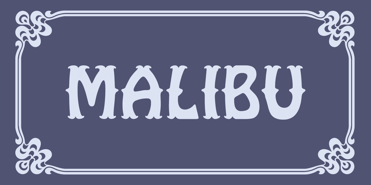 Malibu Font Poster