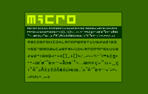 Micro Font Poster