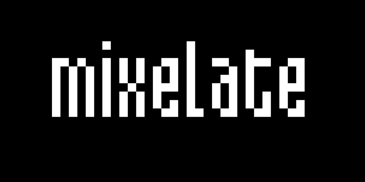 Mixelate Font Poster