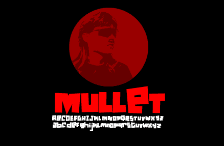 Mullet Font Poster