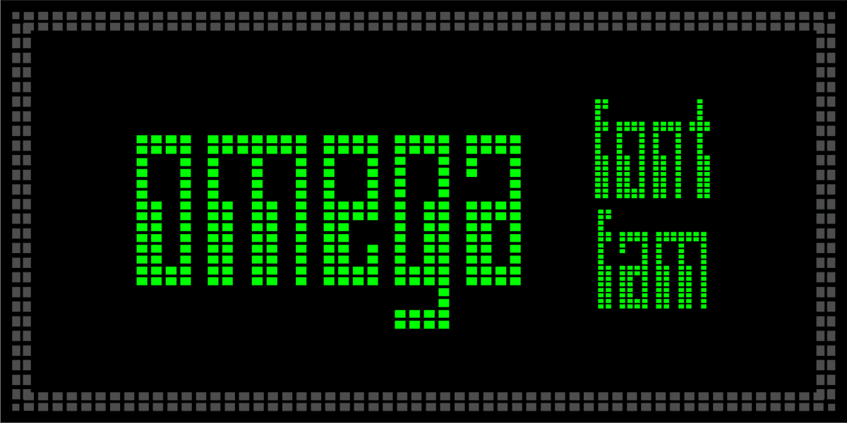 Omega Font Poster