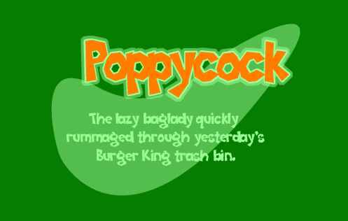 Poppycock Font Poster