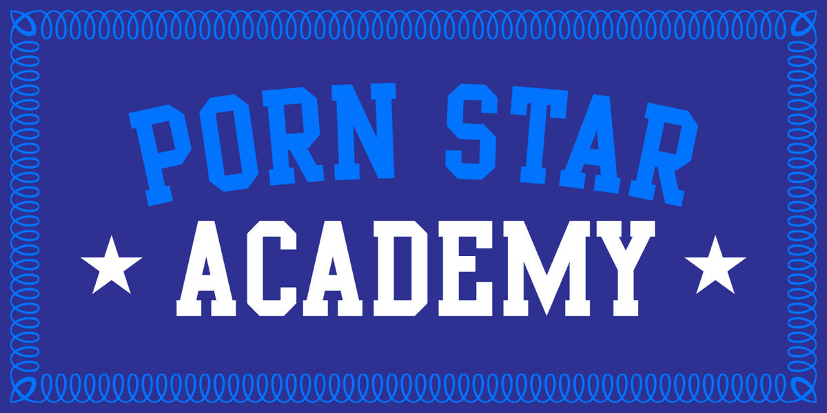 Porn Star Academy Font Poster