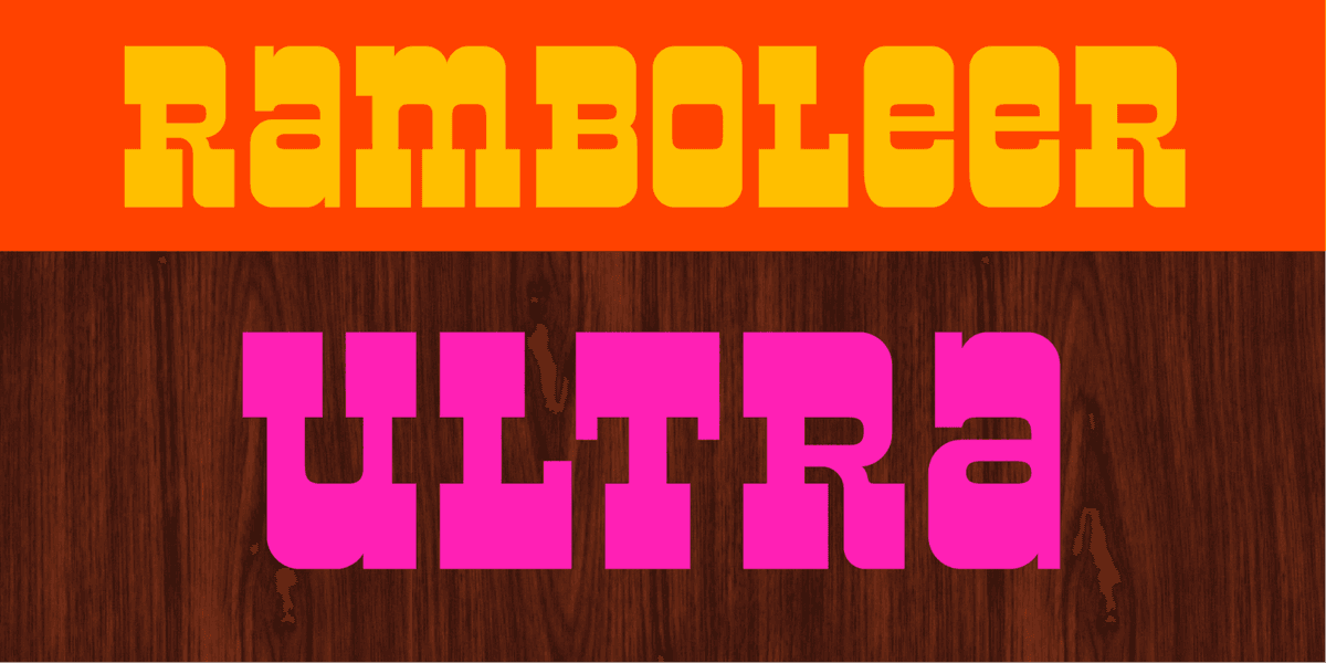 Ramboleer Font Poster