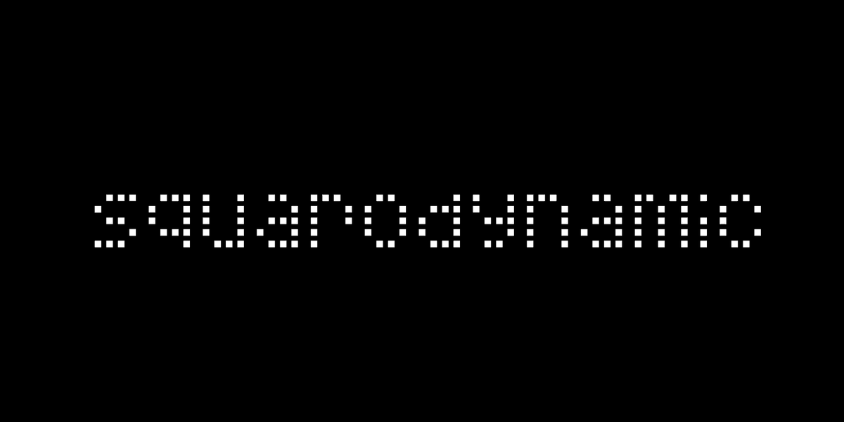 Squarodynamic Font Poster
