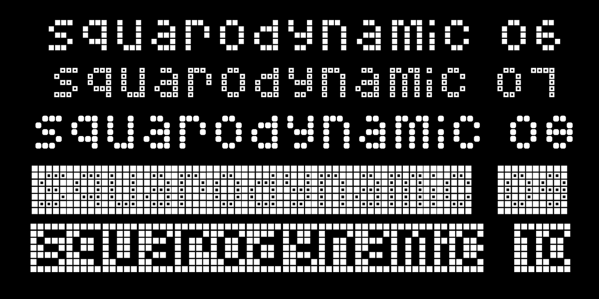 Squarodynamic Font Poster