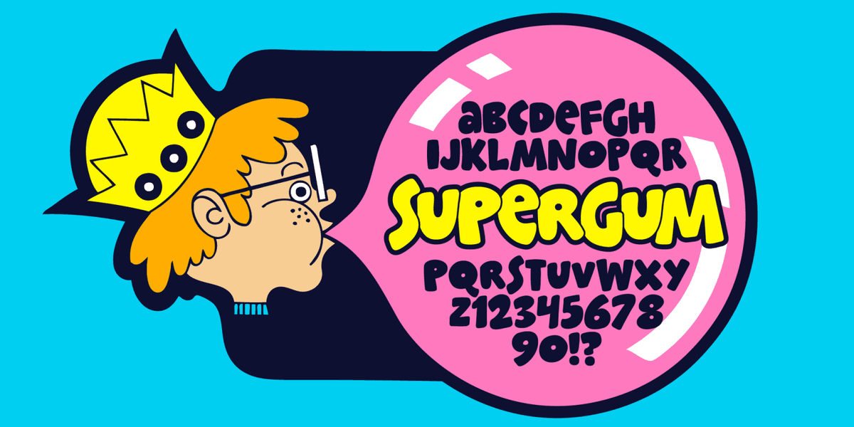 Supergum Font Poster