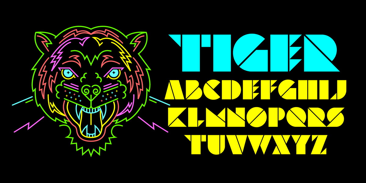 Tiger Font Poster