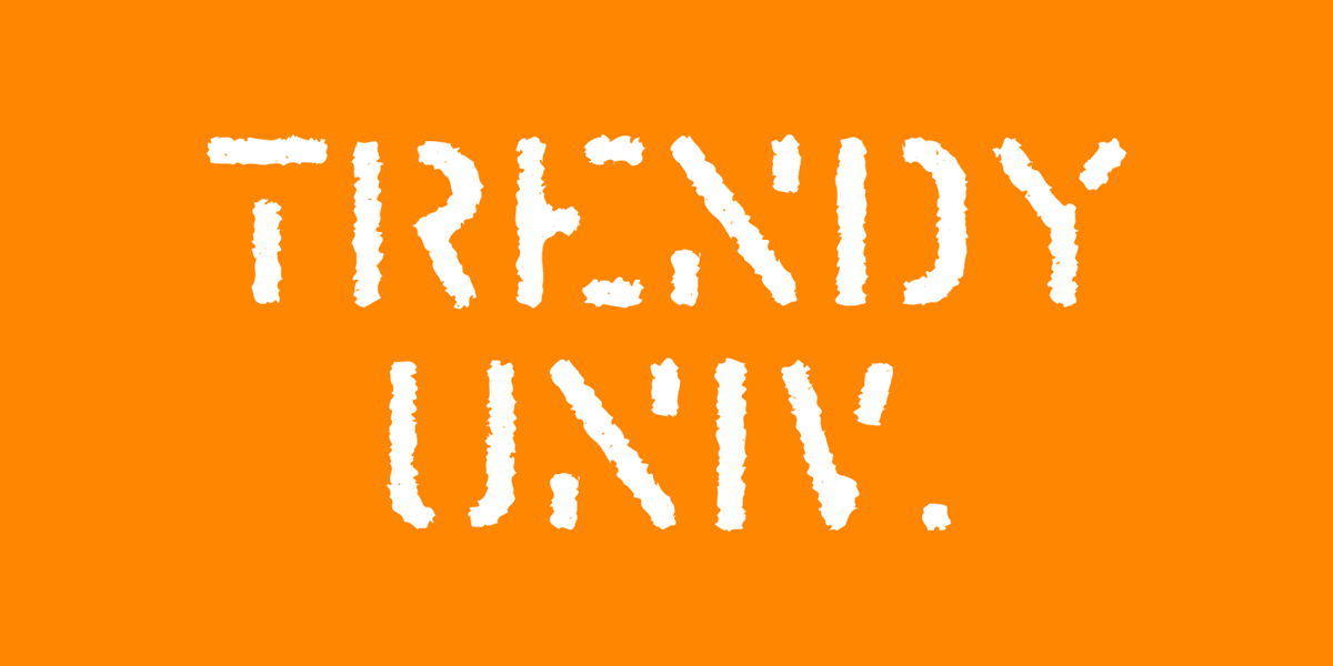 Trendy University Font Poster
