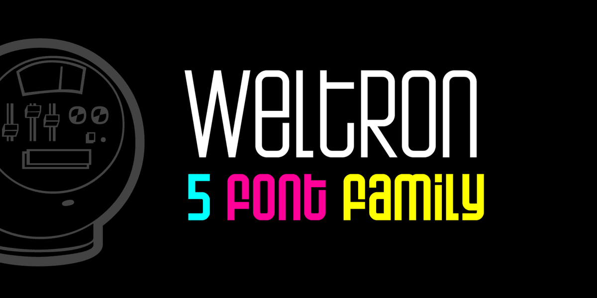 Weltron Font Poster